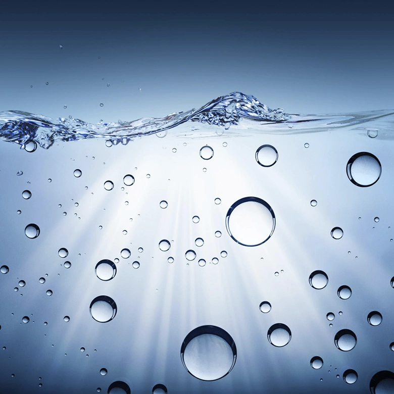 agua con burbujas