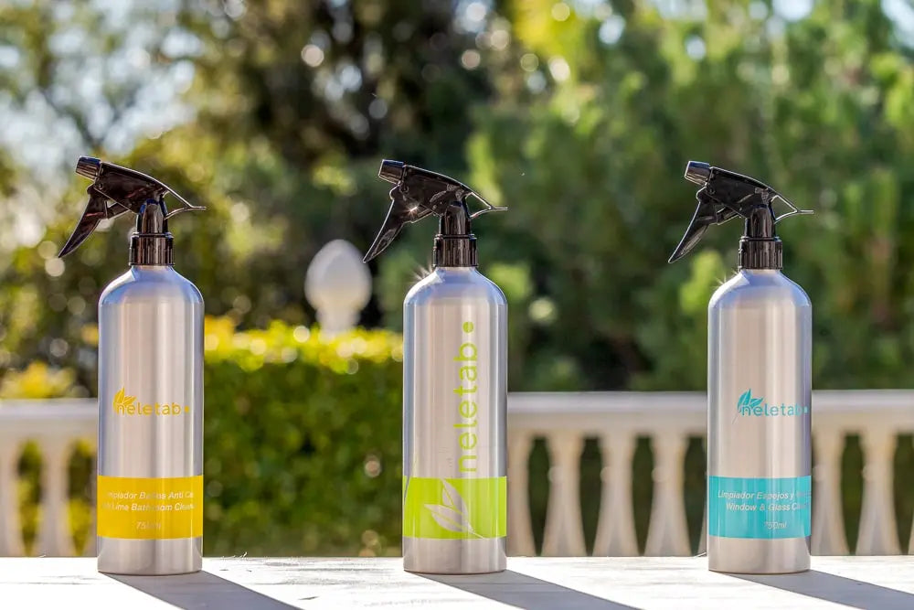 Starter Pack neletab Starter Pack - Botellas de Aluminio y Pastillas de Limpieza Ecológicas