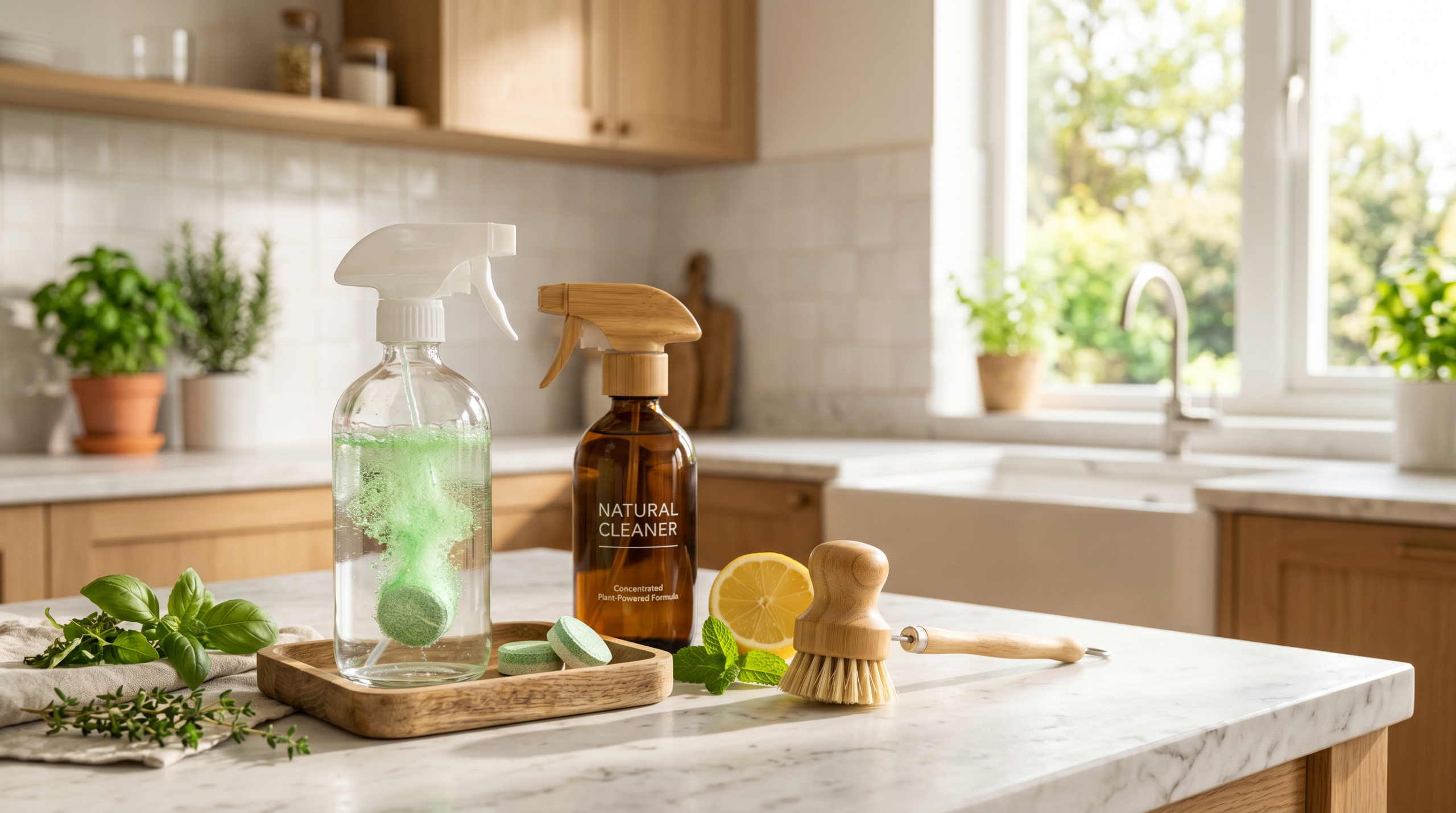 Cocina natural con pastillas de limpieza ecologicas Eco Natural Home